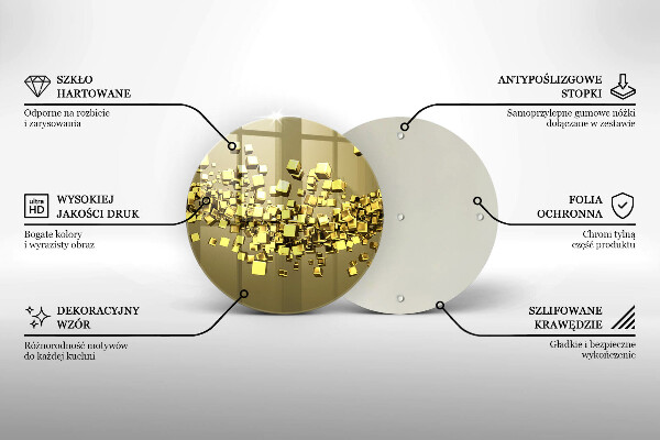 Tagliere in vetro Geometria astratta 3D