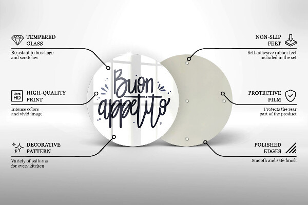 Tagliere in vetro Buon Appetito