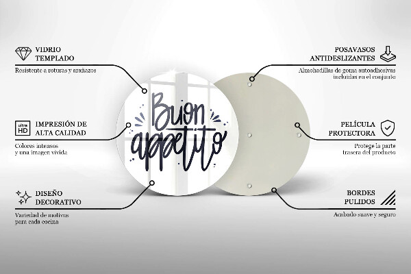 Tagliere in vetro Buon Appetito
