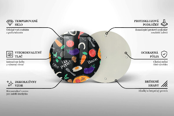 Tagliere in vetro Illustrazione del cibo