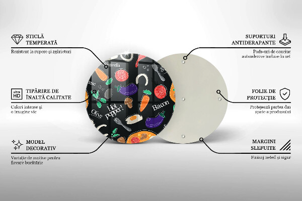 Tagliere in vetro Illustrazione del cibo