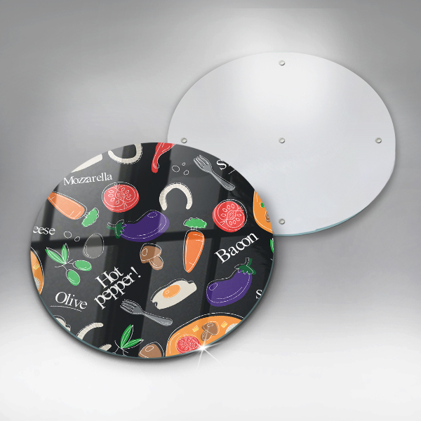 Tagliere in vetro Illustrazione del cibo