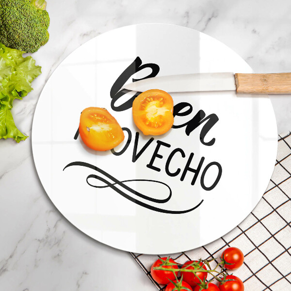 Tagliere in vetro Buen provecho