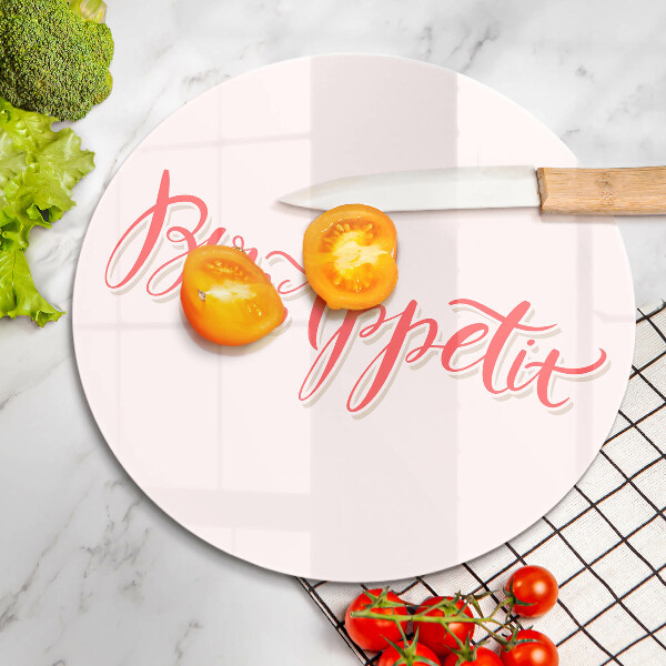 Tagliere in vetro Cartello da cucina Bon Appetit