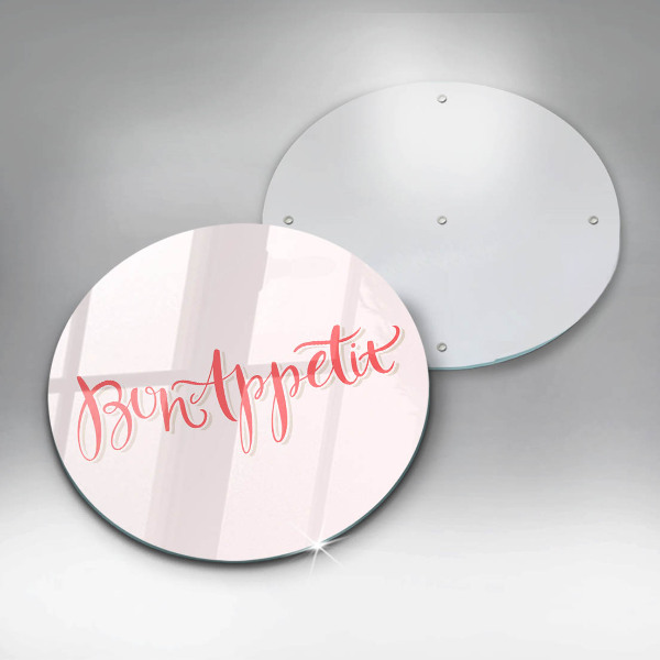 Tagliere in vetro Cartello da cucina Bon Appetit