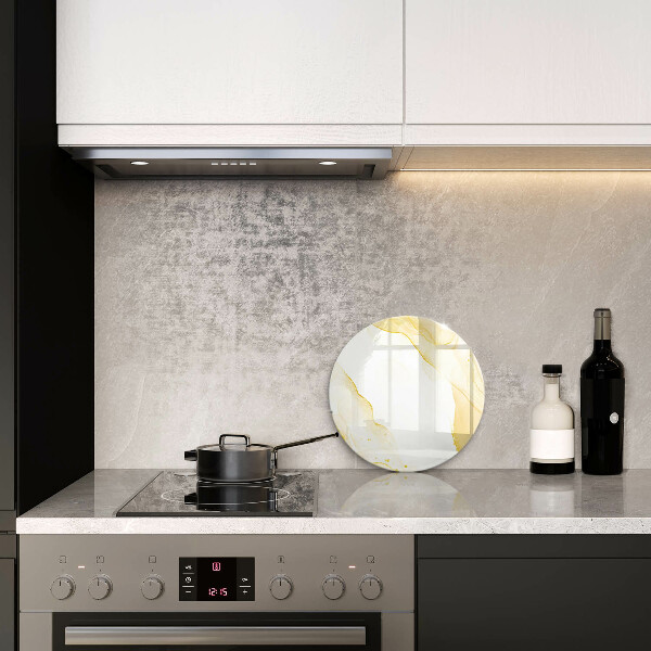 Tagliere in vetro Astrazione dorata