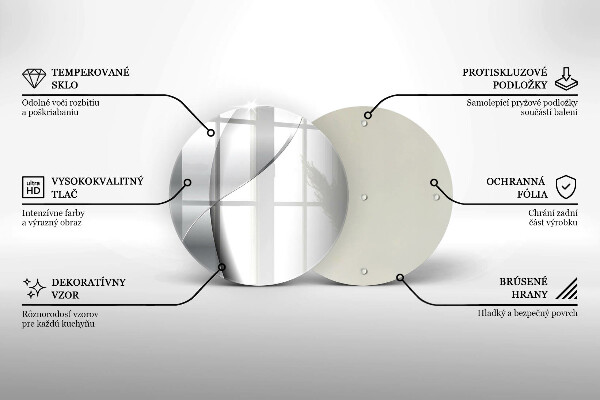 Tagliere in vetro Astrazione del metallo argentato