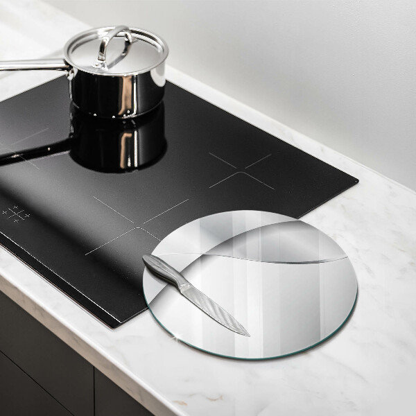 Tagliere in vetro Astrazione del metallo argentato