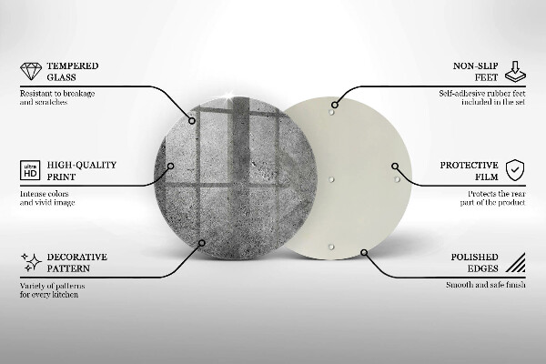 Tagliere in vetro Struttura in pietra concreta