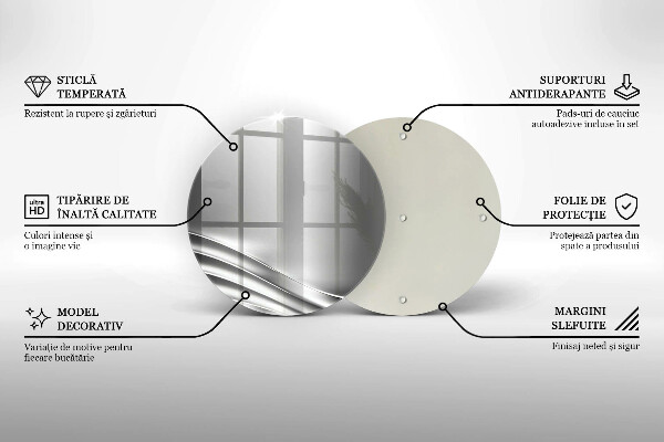 Tagliere in vetro temperato Struttura in metallo