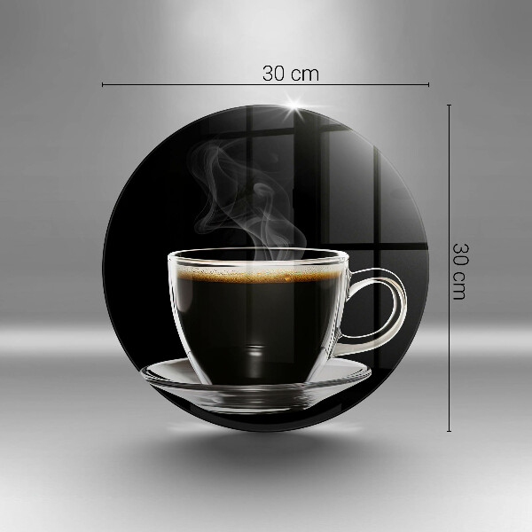 Tagliere in vetro temperato Un bicchiere di caffè caldo