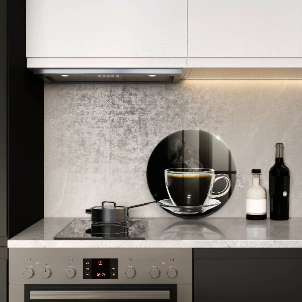 Tagliere in vetro temperato Un bicchiere di caffè caldo