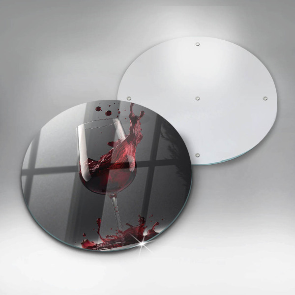 Tagliere in vetro temperato Vino rosso in un bicchiere