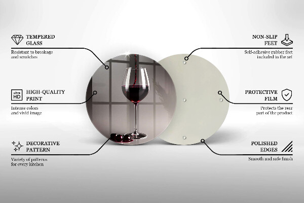 Tagliere in vetro temperato Vetro e uva