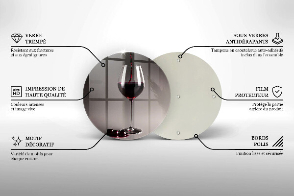 Tagliere in vetro temperato Vetro e uva