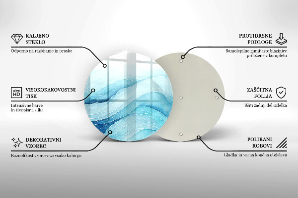Tagliere in vetro temperato Onde astratte