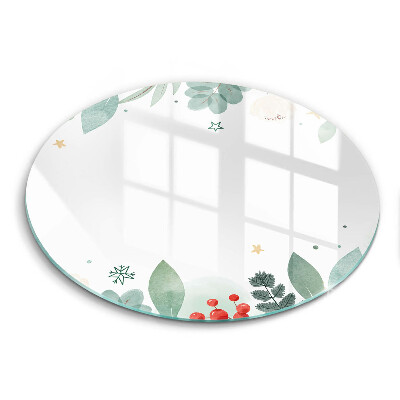 Tagliere in vetro Foglie ad acquerello