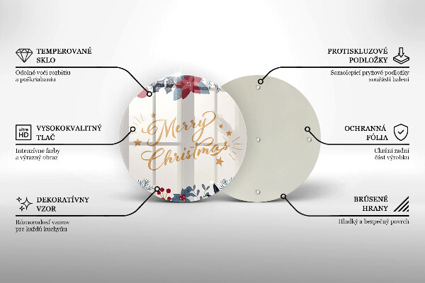 Tagliere in vetro temperato Merry Christmas