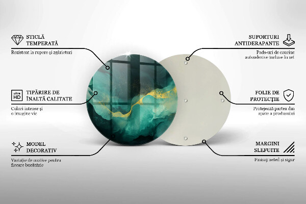 Tagliere in vetro temperato Verde bottiglia