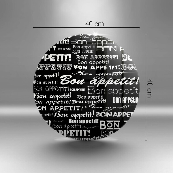 Tagliere in vetro Sottotitoli cucina Bon appetit