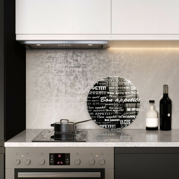 Tagliere in vetro Sottotitoli cucina Bon appetit