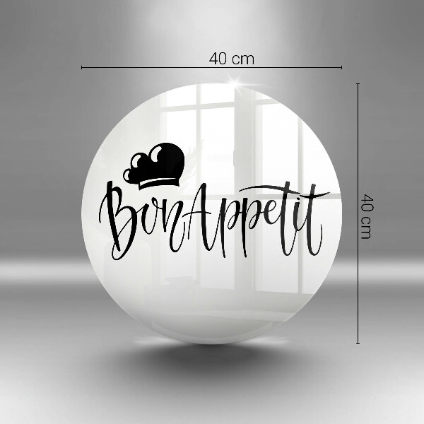 Tagliere in vetro temperato Iscrizione Bon Appetit