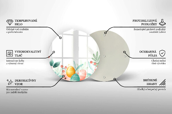 Tagliere in vetro uova di Pasqua
