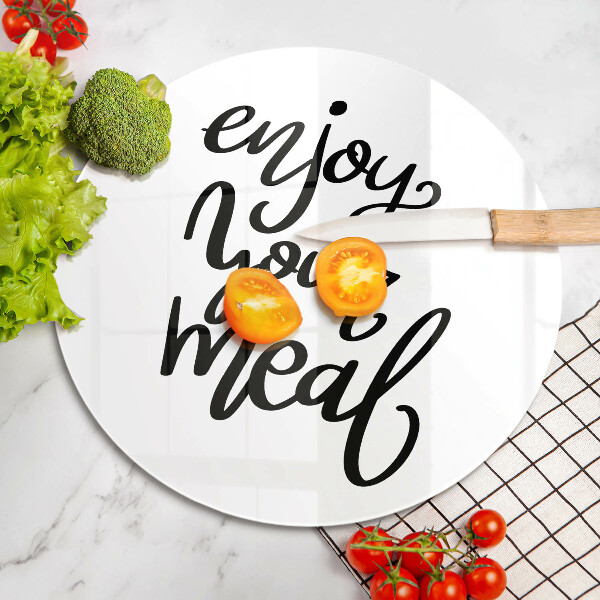 Tagliere in vetro temperato Enjoy your meal