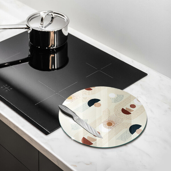 Tagliere in vetro Forme geometriche boho