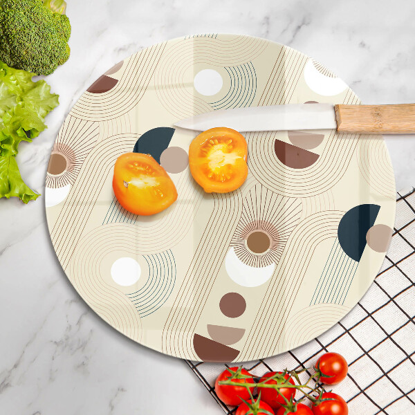 Tagliere in vetro Forme geometriche boho