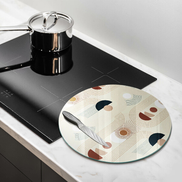 Tagliere in vetro Forme geometriche boho