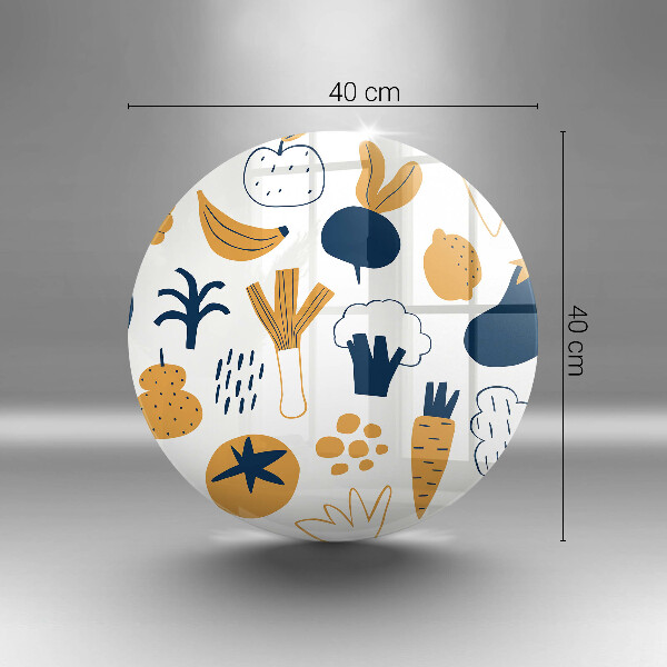 Tagliere in vetro Illustrazione del cibo