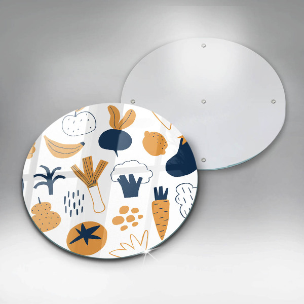 Tagliere in vetro Illustrazione del cibo