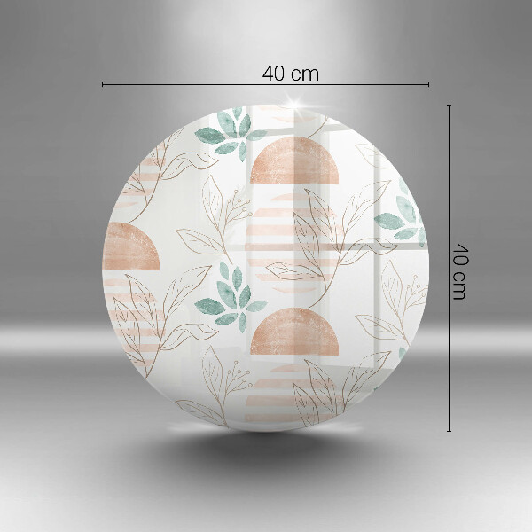 Tagliere in vetro Modello di foglie Boho