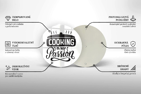 Tagliere in vetro Cucinare è la mia passione