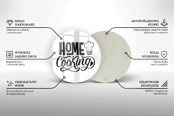 Tagliere in vetro Home cooking