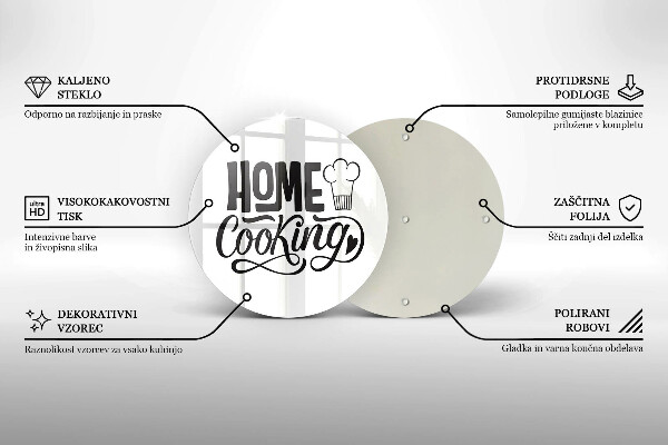 Tagliere in vetro Home cooking