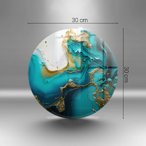 Tagliere in vetro temperato Astrazione turchese