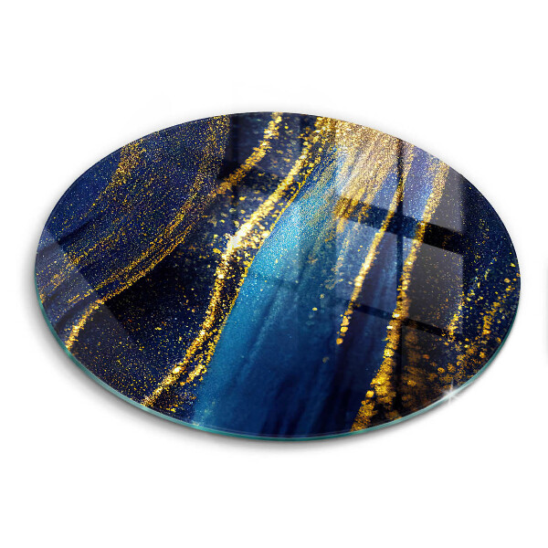 Tagliere in vetro temperato Astrazione blu navy