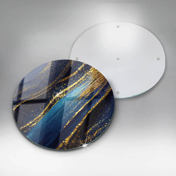 Tagliere in vetro temperato Astrazione blu navy