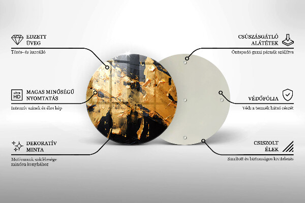 Tagliere in vetro temperato Texture di vernice elegante