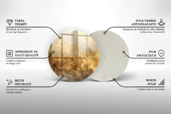 Tagliere in vetro temperato Trama ricca