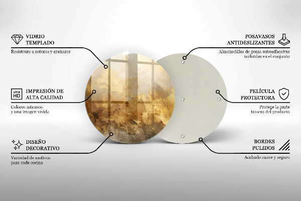 Tagliere in vetro temperato Trama ricca