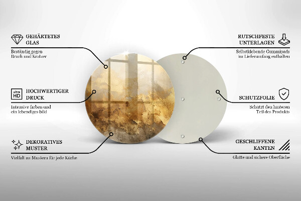Tagliere in vetro temperato Trama ricca