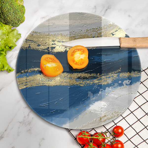 Tagliere in vetro temperato Texture con oro