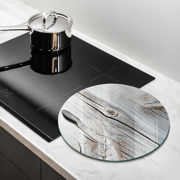 Tagliere in vetro temperato Struttura in legno chiaro