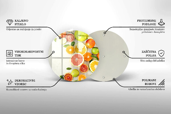 Tagliere in vetro temperato Agrumi