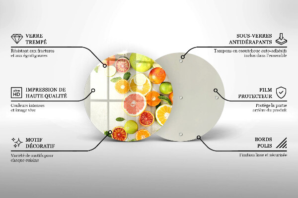 Tagliere in vetro temperato Agrumi