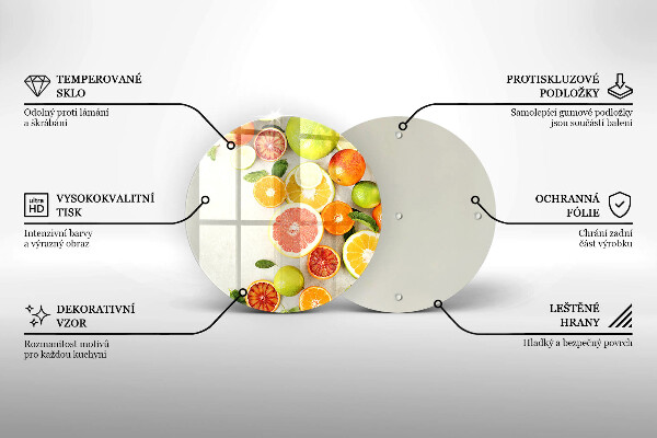 Tagliere in vetro temperato Agrumi