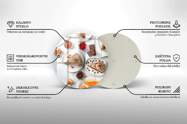 Tagliere in vetro temperato La dolcezza della torta